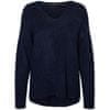 Ženski pulover VMCREWLEFILE Relaxed Fit 10233357 Navy Blaze r (Velikost L)