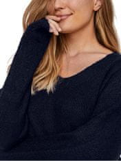 Vero Moda Ženski pulover VMCREWLEFILE Relaxed Fit 10233357 Navy Blaze r (Velikost L)