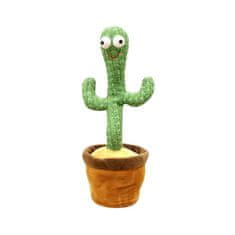 Interaktivna plišasta igrača kaktus, ki poje, pleše, predvaja glasbo, ponavlja besede in snema, LED lučke, zabavna poučna igrača, ki se sveti, 120 pesmi, idealno rojstnodnevno darilo, CactusToy