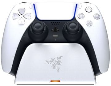 Razer polnilec za igralni plošček Razer Quick Charging Stand za PlayStation 5, bel