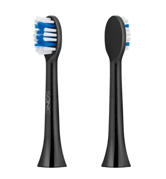 Teesa Nastavek za zobno ščetko SONIC BLACK; trda trdota; 2kom