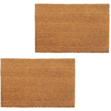 Vidaxl Predpražnik 2 kosa kokosova vlakna 24 mm 40x60 cm naravne barve