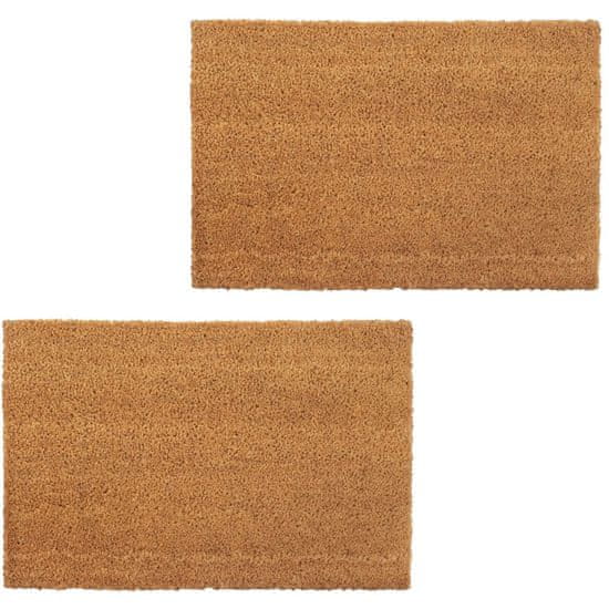 Vidaxl Predpražnik 2 kosa kokosova vlakna 24 mm 40x60 cm naravne barve