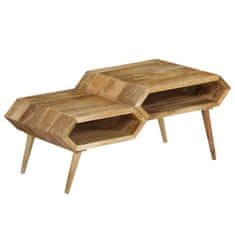 Vidaxl Klubska mizica iz trdnega mangovega lesa 104x50x45 cm