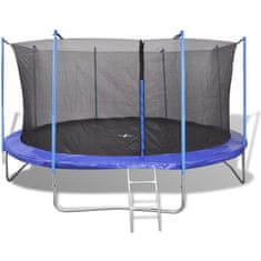 Vidaxl Trampolin 5-delni komplet 3,96 m