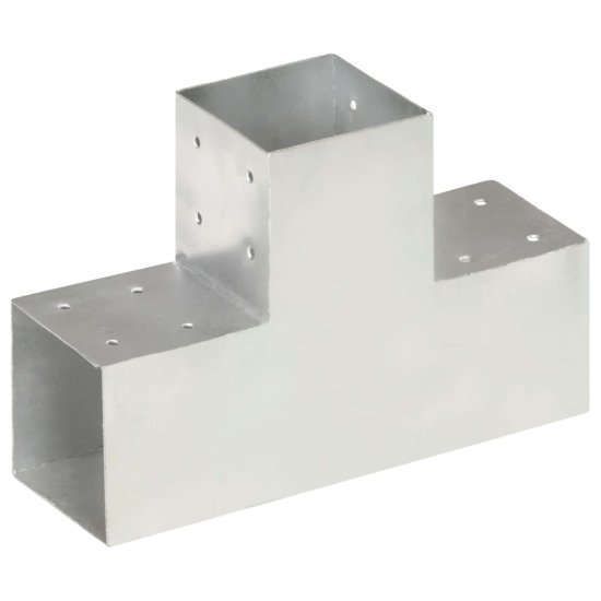 shumee vidaXL Spojnik za steber T oblike pocinkana kovina 101x101 mm