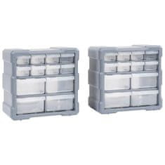 Greatstore Organizatorji z 12 predali 2 kosa 26,5x16x26 cm