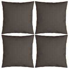 Vidaxl Okrasne blazine 4 kosi taupe 60x60 cm blago