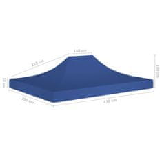 Vidaxl Streha za vrtni šotor 4,5x3 m modra 270 g/m2