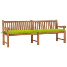 Vidaxl Vrtna klop z blazino 240 cm trdna tikovina