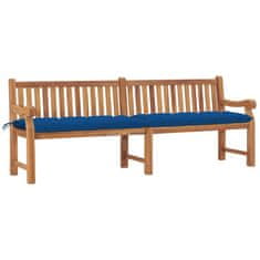 Vidaxl Vrtna klop z blazino 240 cm trdna tikovina
