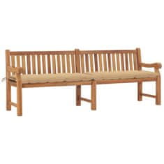 Vidaxl Vrtna klop z blazino 240 cm trdna tikovina