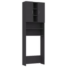 Vidaxl Omara za pralni stroj siva 64x25,5x190 cm