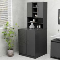 Vidaxl Omara za pralni stroj siva 70,5x25,5x90 cm