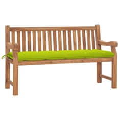 Vidaxl Vrtna klop z blazino 150 cm trdna tikovina