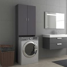 Vidaxl Omara za pralni stroj siva 64x25,5x190 cm
