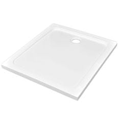 Vidaxl Pravokotna ABS tuš kad bela 80x90 cm