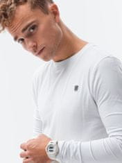 OMBRE Moška majica z dolgimi rokavi Veit bela L