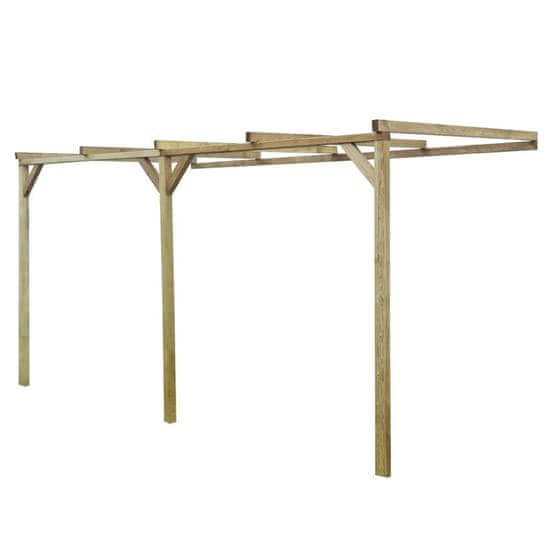 Vidaxl Prislonska pergola 2x4x2,2 m lesena