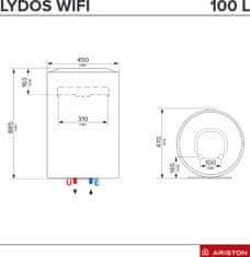 Ariston Lydos WiFi 100 V 1,8K EN EU električni grelnik vode (3201988)