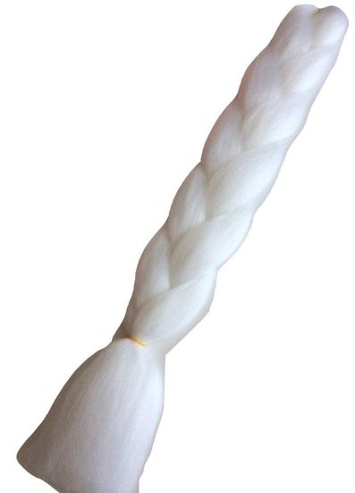 Vipbejba Lasni podaljški za pletenje kitk, #60 beli