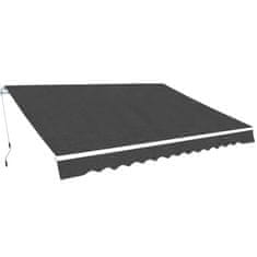 Vidaxl Ročna tenda 5 x 3 m Antracit 100% poliester