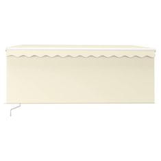 Vidaxl Ročno zložljiva tenda s senčilom 3x2,5 m krem