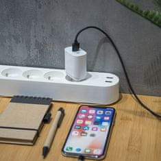 Forever Polnilec za telefon PD+QC3.0 2xUSB-C 20W bel