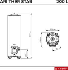 Ariston Ari 200 STAB 570 THER MO VS EU električni grelnik vode (3000618)