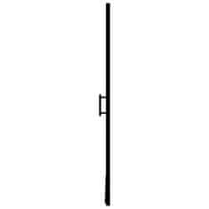 Vidaxl Vrata za tuš motno kaljeno steklo 91x195 cm črna
