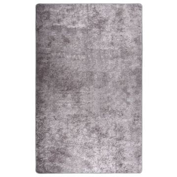 Vidaxl Pralna preproga 160x230 cm siva