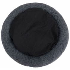 Vidaxl Pralna blazina za pse in mačke temno siva 70x70x15 cm plišasta