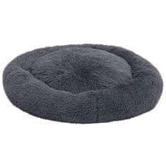 Vidaxl Pralna blazina za pse in mačke temno siva 70x70x15 cm plišasta