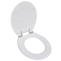 shumee Deska za WC školjko MDF počasno zapiranje preprost dizajn bela