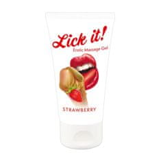 Just Glide Masažni gel Lick it! Jagoda 50ml (R625736)