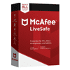 McAfee McAfee LiveSafe 2026, neomejeno, 1-leto, ESD licenca (kartica)