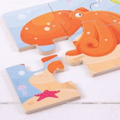 Bigjigs Toys Puzzle 3v1 Morske živali