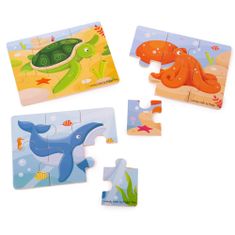 Bigjigs Toys Puzzle 3v1 Morske živali