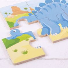 Bigjigs Toys Puzzle 3v1 Dinozavri