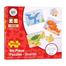 Bigjigs Toys Puzzle 3v1 Morske živali