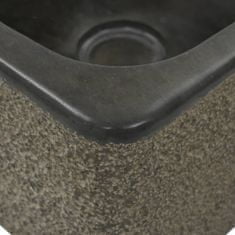 Greatstore Umivalnik 30x30x15 cm rečni kamen črn