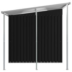 Vidaxl Vrtna lopa z nadstreškom antracitna 335x193x184 cm jeklo