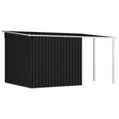 Vidaxl Vrtna lopa z nadstreškom antracitna 335x236x184 cm jeklo