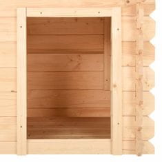 Vidaxl Pasja uta 145x70x100,6 cm trdna borovina 14 mm