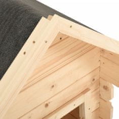 Vidaxl Pasja uta 145x70x100,6 cm trdna borovina 14 mm