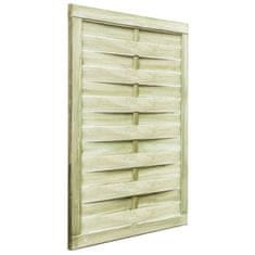 Vidaxl Vrtna vrata impregnirana borovina 100x125 cm zelena