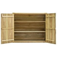 Vidaxl Vrtna lopa za orodje 135x60x123 cm impregnirana borovina