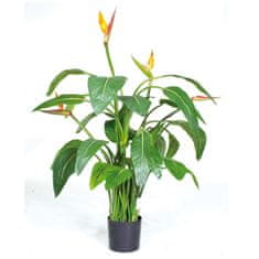A La Maison STRELÍCIE EXCLUSIVE umetna cvetoča rastlina višina 150 cm, zeleno - oranžna