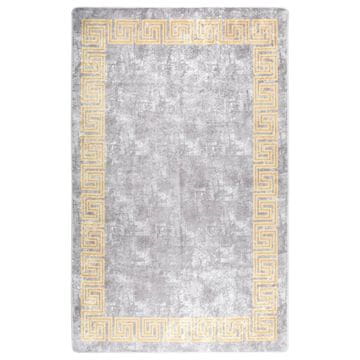 Vidaxl Pralna preproga 80x150 cm siva