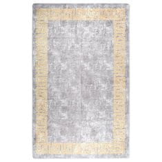 Vidaxl Pralna preproga 160x230 cm siva protizdrsna
